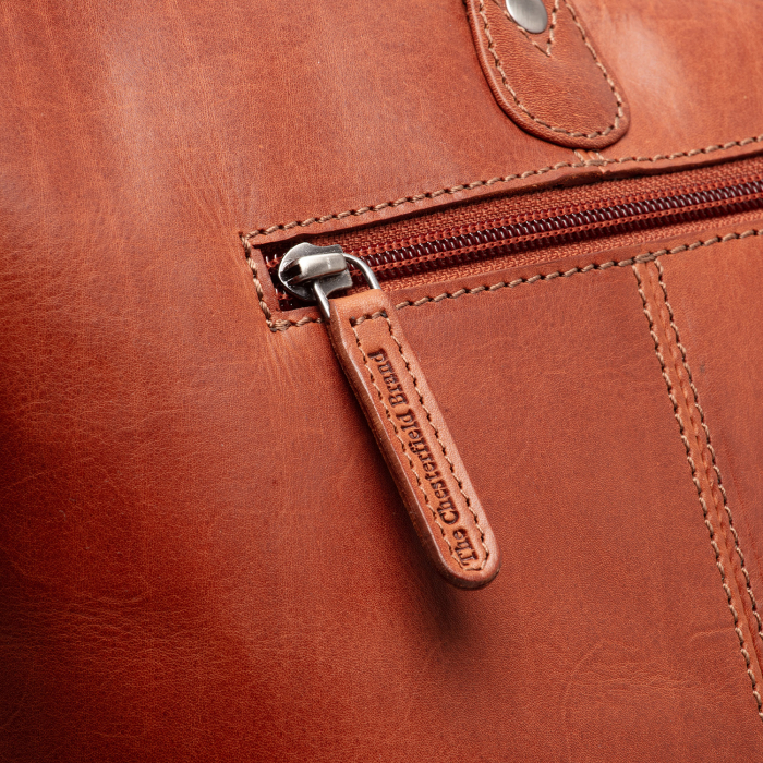 Geanta de dama, shopper, The Chesterfield Brand, din piele naturala, de mana si umar, Ferrera, Maro coniac [5]