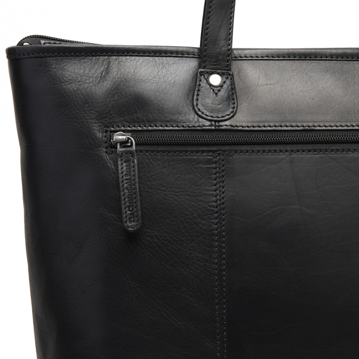 Geanta de dama, shopper, The Chesterfield Brand, din piele naturala, de mana si umar, Ferrera, Negru [5]