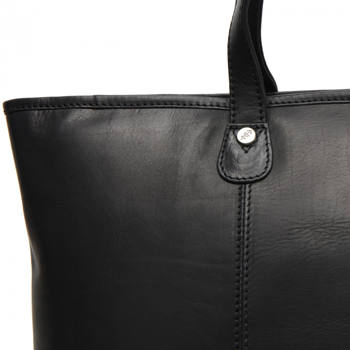 Geanta de dama, shopper, The Chesterfield Brand, din piele naturala, de mana si umar, Ferrera, Negru [2]