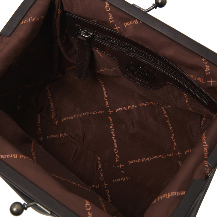 Geanta de dama, The Chesterfield Brand, din piele naturala, de mana si umar Chili, Negru [15]