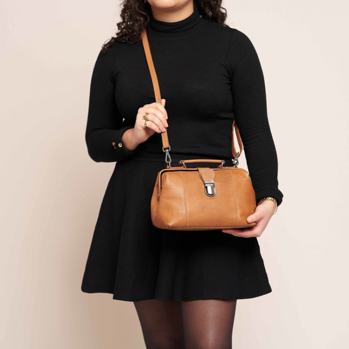 Geanta de dama, The Chesterfield Brand, din piele naturala, de mana si umar Rachael, Maro coniac [4]