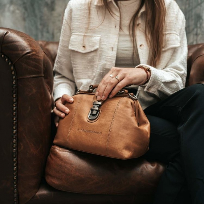 Geanta de dama, The Chesterfield Brand, din piele naturala, de mana si umar Rachael, Maro coniac [2]