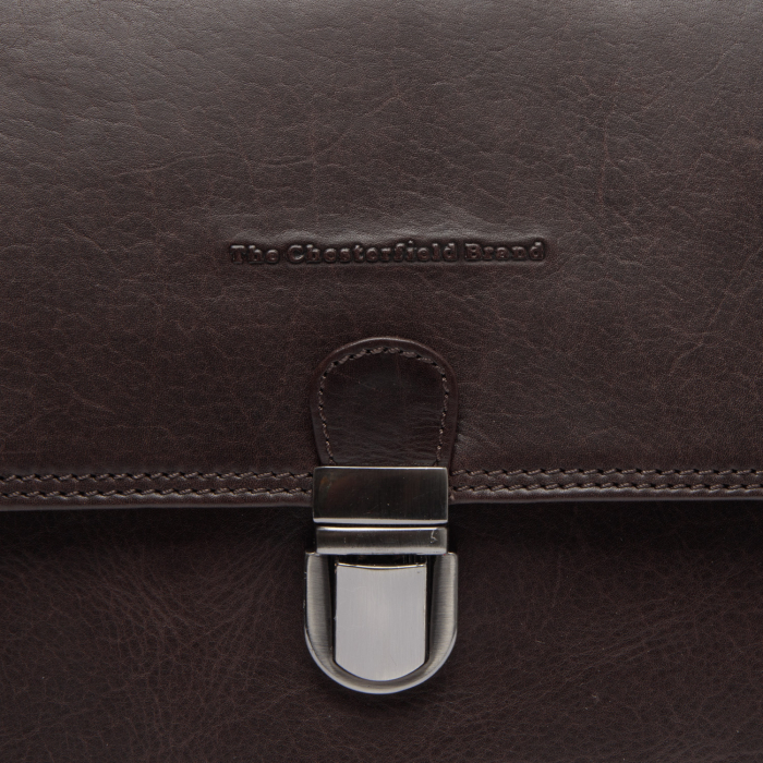 Geanta de dama, The Chesterfield Brand, din piele naturala, de mana si umar, Renata, Maro inchis [3]