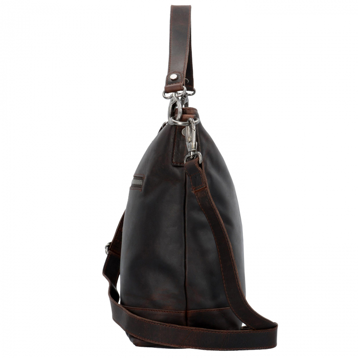 Geanta de dama, The Chesterfield Brand, piele naturala de mana si umar, Amelia, Maro inchis [3]