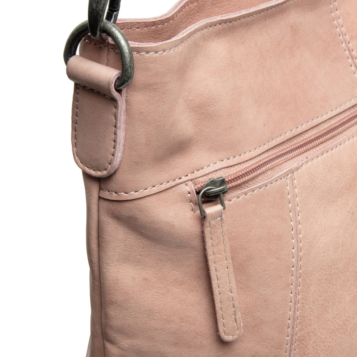 Geanta de dama, The Chesterfield Brand, piele naturala de mana si umar, Sintra, Roz pudra [5]