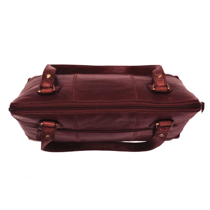 Geanta de dama, The Chesterfield Brand, piele naturala de umar Elly, Visiniu [4]