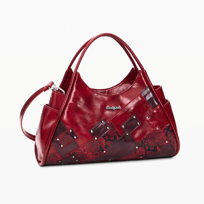 Geanta de dimensiuni medii, de dama, de mana si umar, Desigual, Velvet Rebellion, Rosu [2]