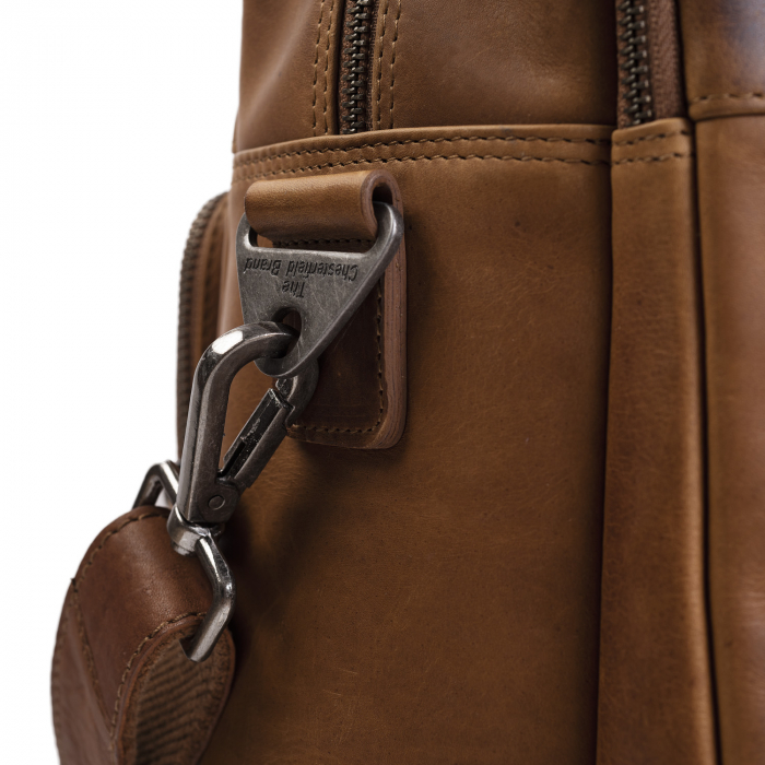 Geanta de laptop din piele naturala, The Chesterfield Brand, Misha 17 inch, Maro coniac [5]
