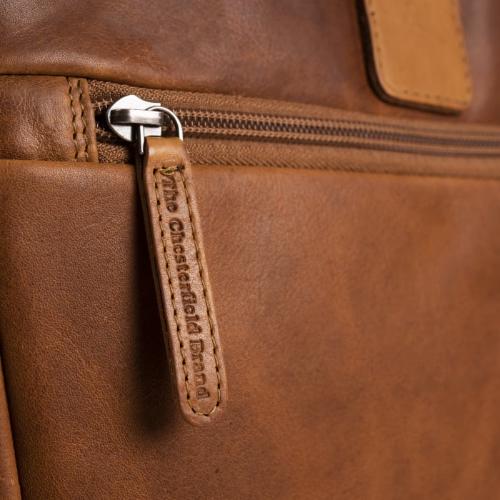 Geanta de laptop din piele naturala, The Chesterfield Brand, Seth 15 inch, Maro coniac [6]