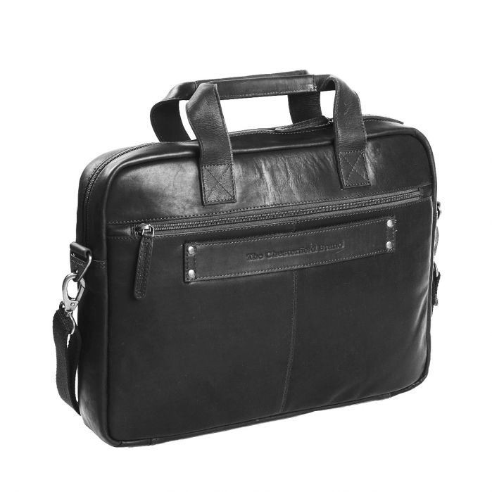 Geanta de laptop din piele naturala, The Chesterfield Brand, Calvi 15.6 inch, Negru [6]