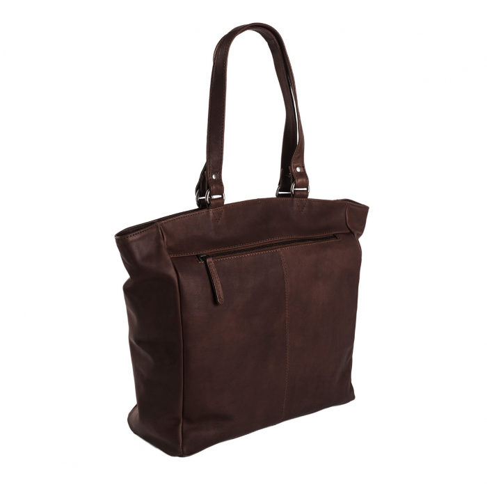 Geanta de laptop din piele naturala, The Chesterfield Brand, Berlin 15.4 inch, Maro inchis [6]
