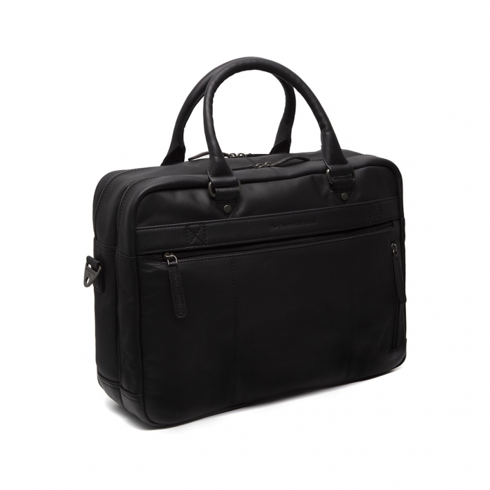 Geanta de laptop din piele naturala, The Chesterfield Brand, Boston, Negru [8]