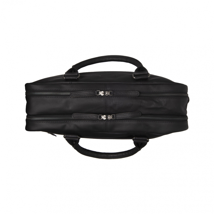 Geanta de laptop din piele naturala, The Chesterfield Brand, Boston, Negru [4]