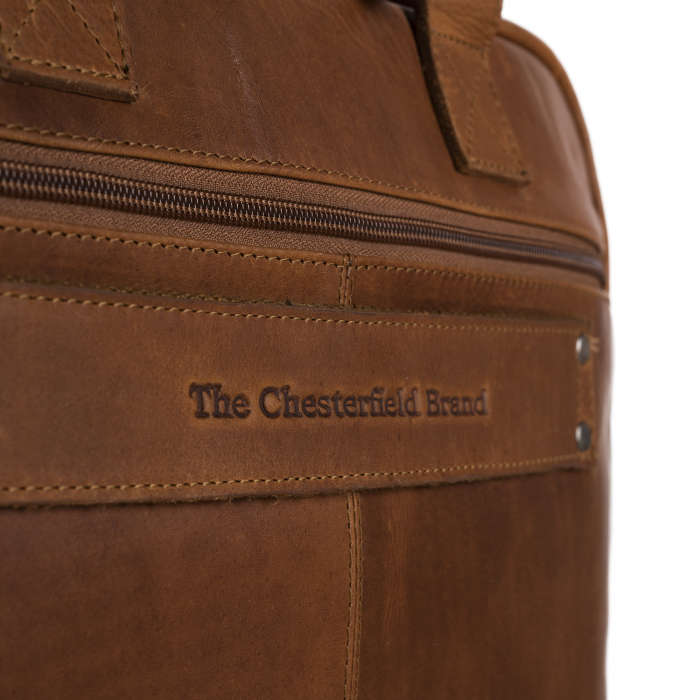 Geanta de laptop din piele naturala, The Chesterfield Brand, Calvi 15.6 inch, Maro coniac [7]