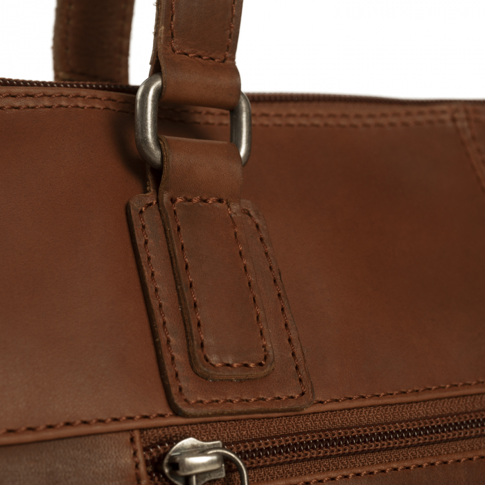 Geanta de laptop din piele naturala, The Chesterfield Brand, Flint 13 inch, Maro coniac [6]