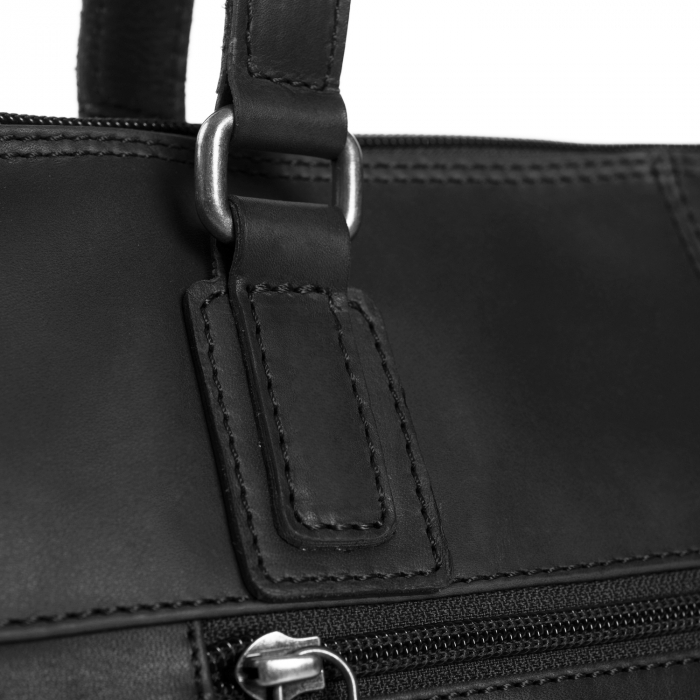 Geanta de laptop din piele naturala, The Chesterfield Brand, Flint 13 inch, Negru [5]