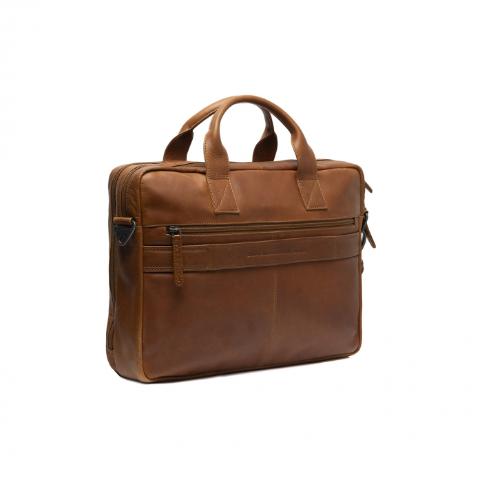 Geanta de laptop din piele naturala, The Chesterfield Brand, Frazer 15 inch, Maro coniac [9]