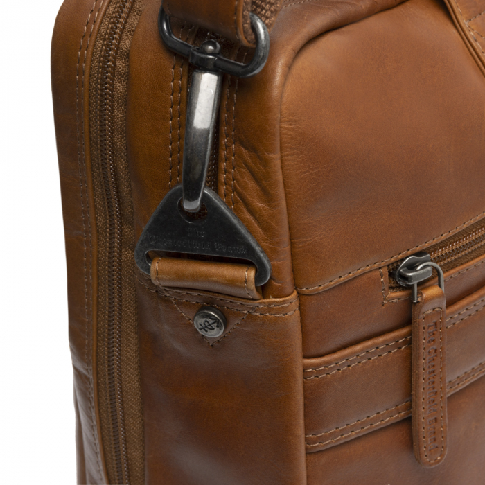 Geanta de laptop din piele naturala, The Chesterfield Brand, Frazer 15 inch, Maro coniac [6]