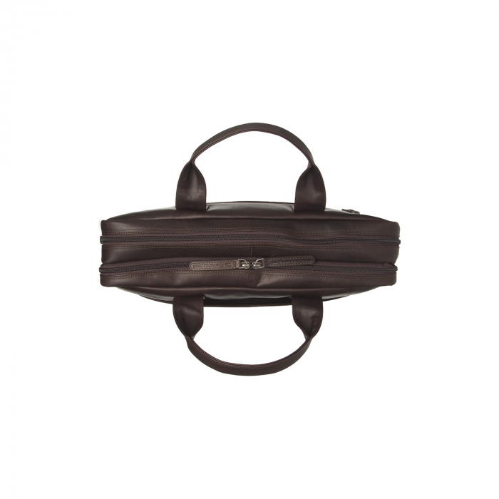 Geanta de laptop din piele naturala, The Chesterfield Brand, Frazer 15 inch, Maro inchis [5]