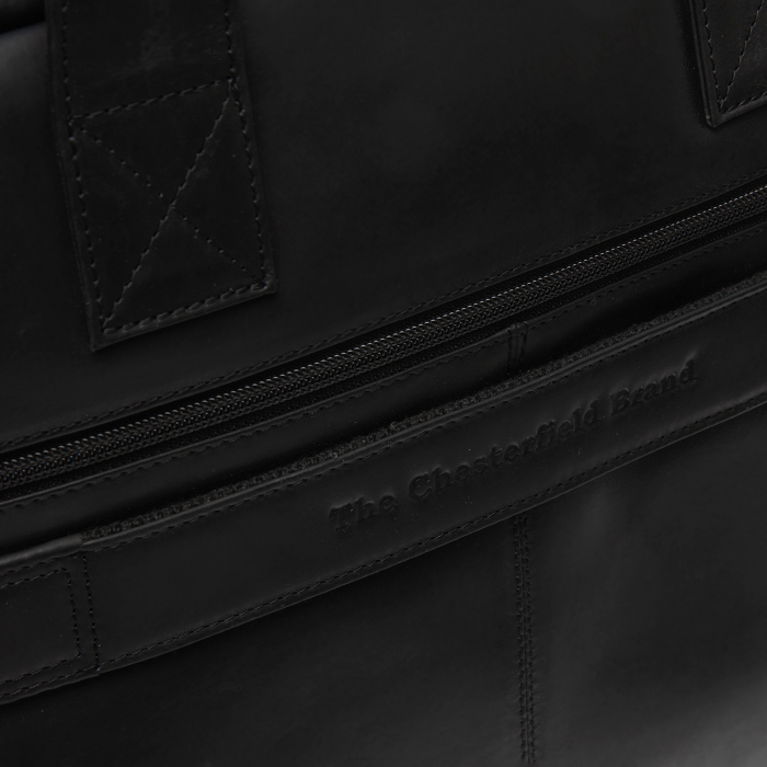 Geanta de laptop din piele naturala, The Chesterfield Brand, Frazer 15 inch, Negru [3]
