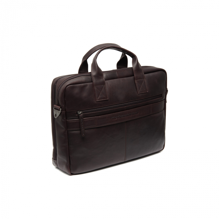 Geanta de laptop din piele naturala, The Chesterfield Brand, Frazer 15 inch, Maro inchis [6]
