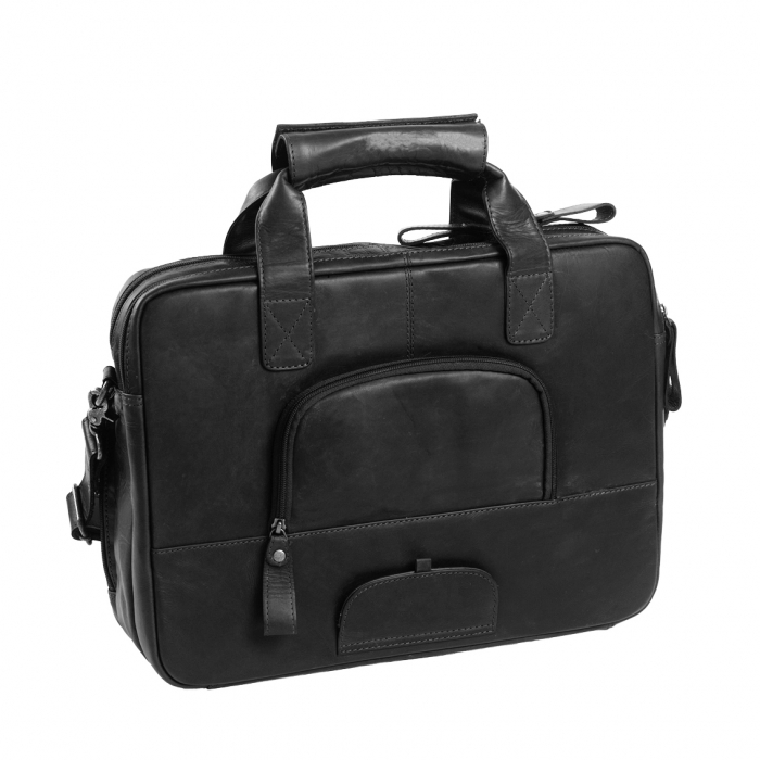 Geanta de laptop din piele naturala, The Chesterfield Brand, Geneva 15.6 inch, Negru [5]
