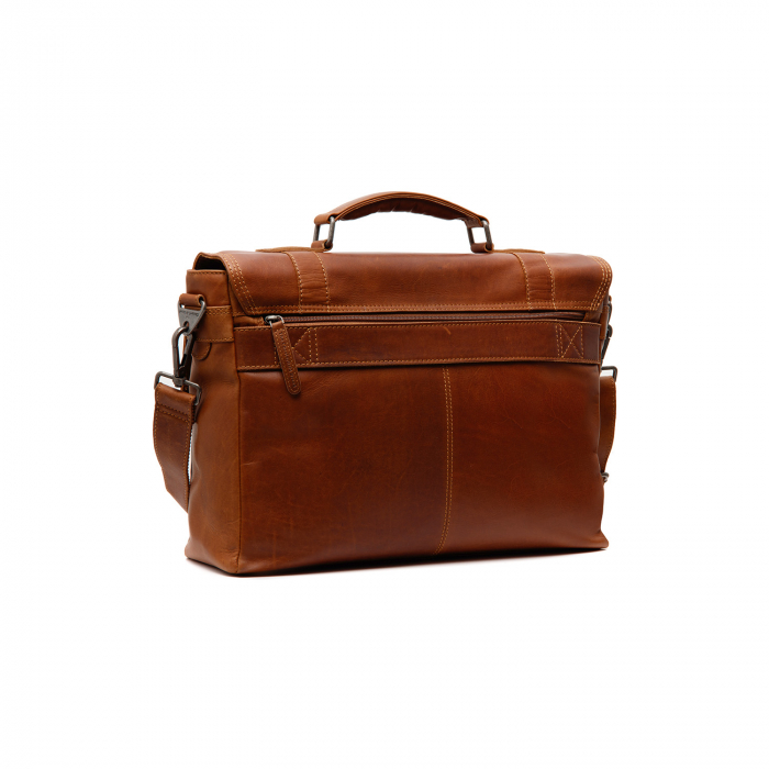 Geanta de laptop din piele naturala, The Chesterfield Brand, Imperia 14 inch, Maro coniac [10]