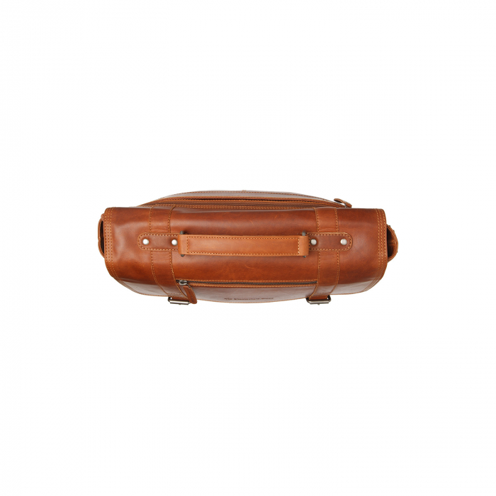 Geanta de laptop din piele naturala, The Chesterfield Brand, Imperia 14 inch, Maro coniac [8]