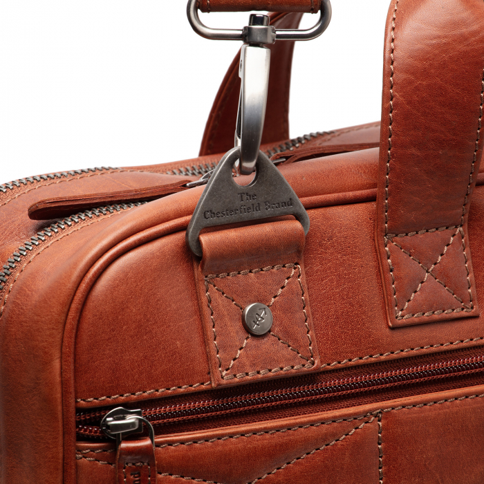 Geanta de laptop din piele naturala, The Chesterfield Brand, Iseo 15 inch, Maro coniac [5]