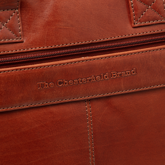 Geanta de laptop din piele naturala, The Chesterfield Brand, Iseo 15 inch, Maro coniac [4]