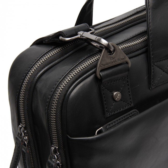 Geanta de laptop din piele naturala, The Chesterfield Brand, Iseo 15 inch, Negru [3]
