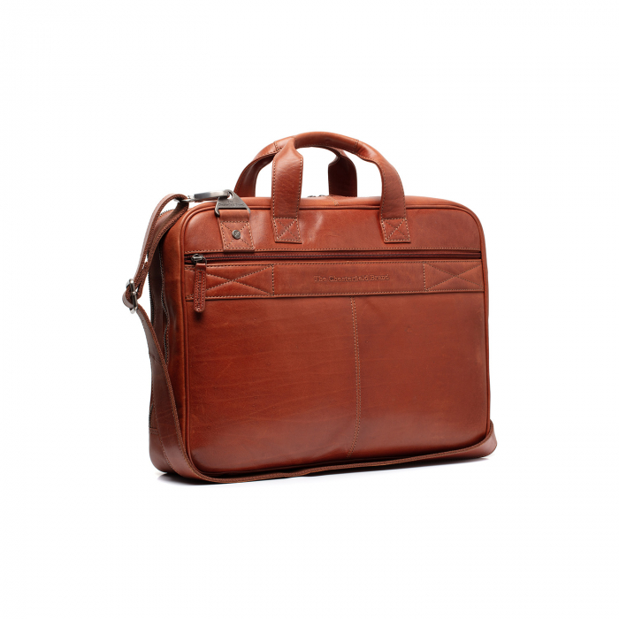 Geanta de laptop din piele naturala, The Chesterfield Brand, Iseo 15 inch, Maro coniac [8]