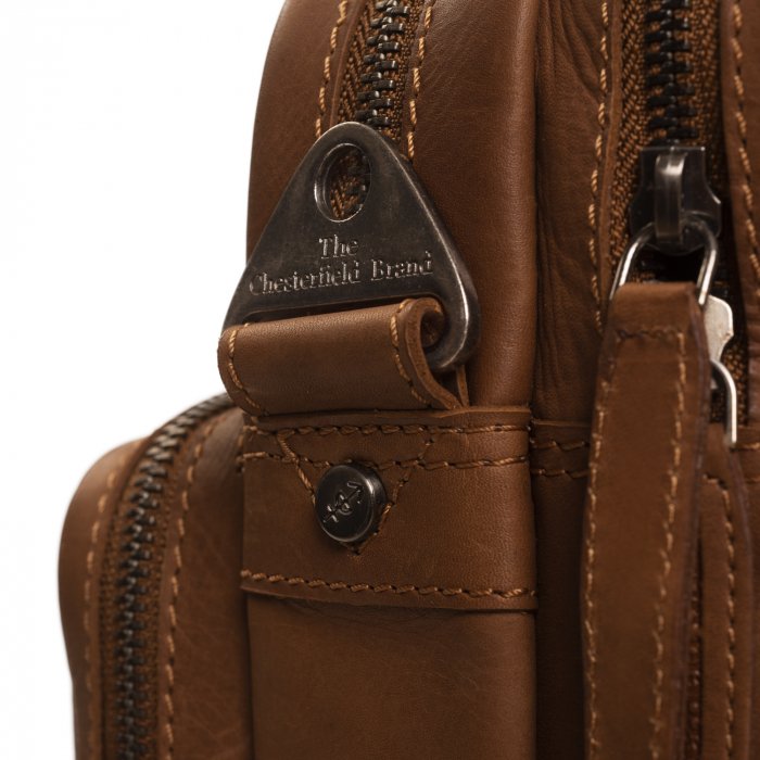 Geanta de laptop din piele naturala, The Chesterfield Brand, Jackson 15.6 inch, Maro coniac [6]