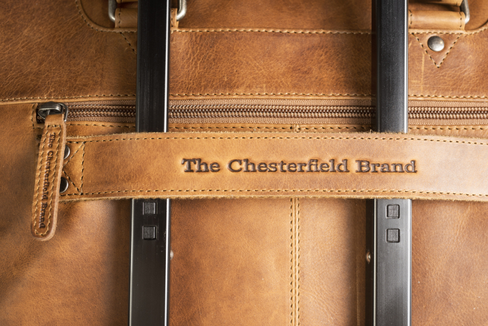 Geanta de laptop din piele naturala, The Chesterfield Brand, Jovi 14 inch, Maro coniac [5]