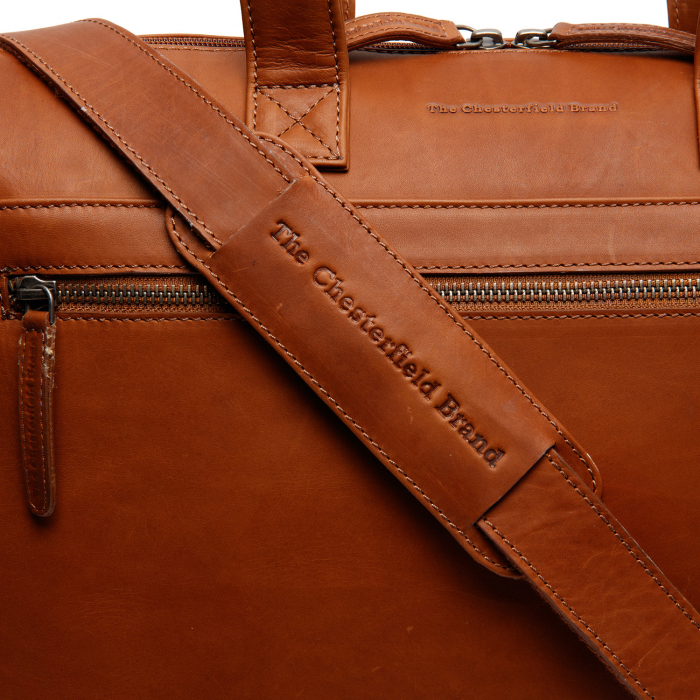 Geanta de laptop din piele naturala, The Chesterfield Brand, Levanto 14 inch, Maro coniac [5]