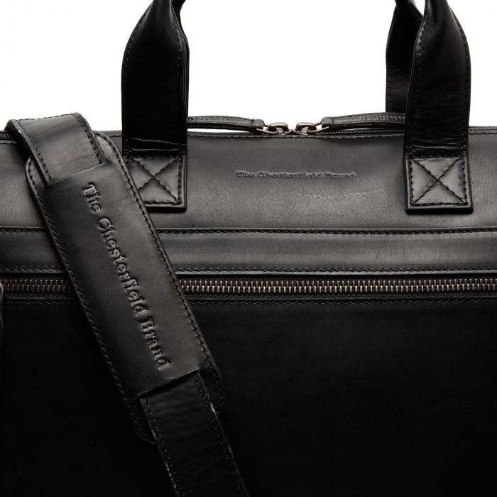 Geanta de laptop din piele naturala, The Chesterfield Brand, Levanto 14 inch, Negru [2]