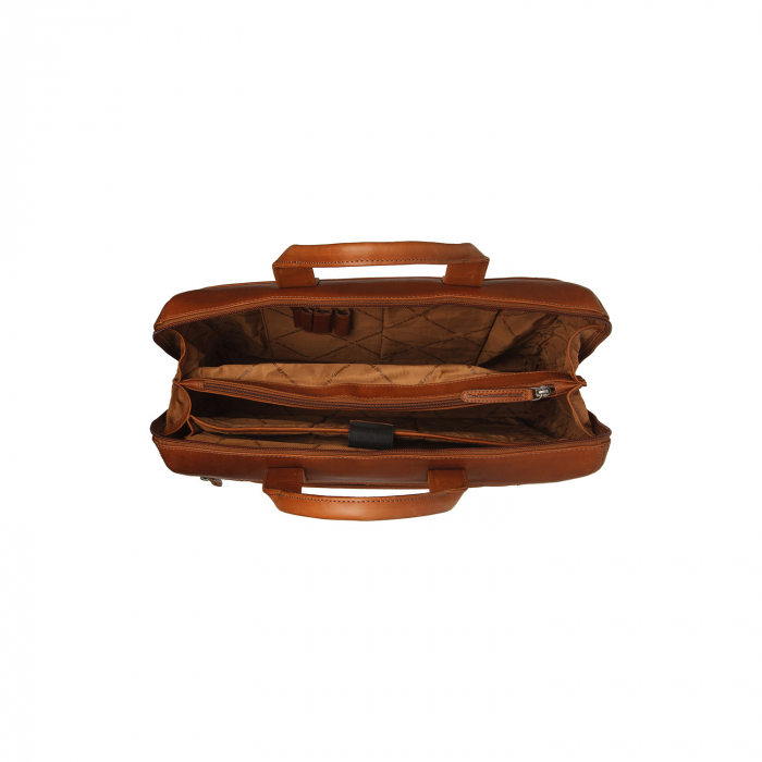 Geanta de laptop din piele naturala, The Chesterfield Brand, Levanto 14 inch, Maro coniac [8]