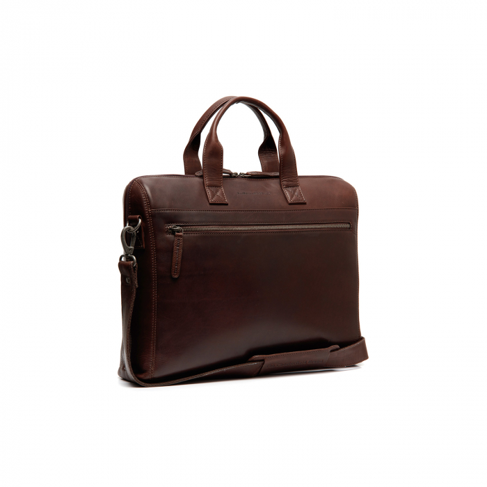 Geanta de laptop din piele naturala, The Chesterfield Brand, Levanto 14 inch, Maro inchis [1]