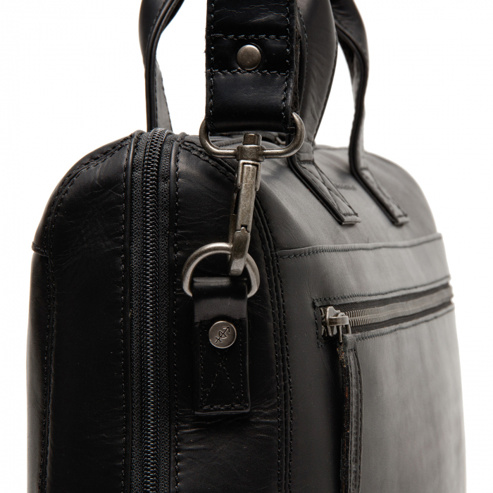 Geanta de laptop din piele naturala, The Chesterfield Brand, Levanto 14 inch, Negru [3]
