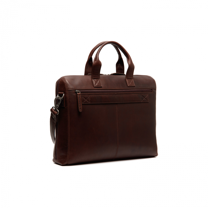 Geanta de laptop din piele naturala, The Chesterfield Brand, Levanto 14 inch, Maro inchis [6]