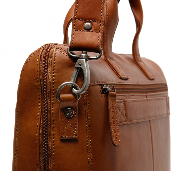 Geanta de laptop din piele naturala, The Chesterfield Brand, Levanto 14 inch, Maro coniac [6]