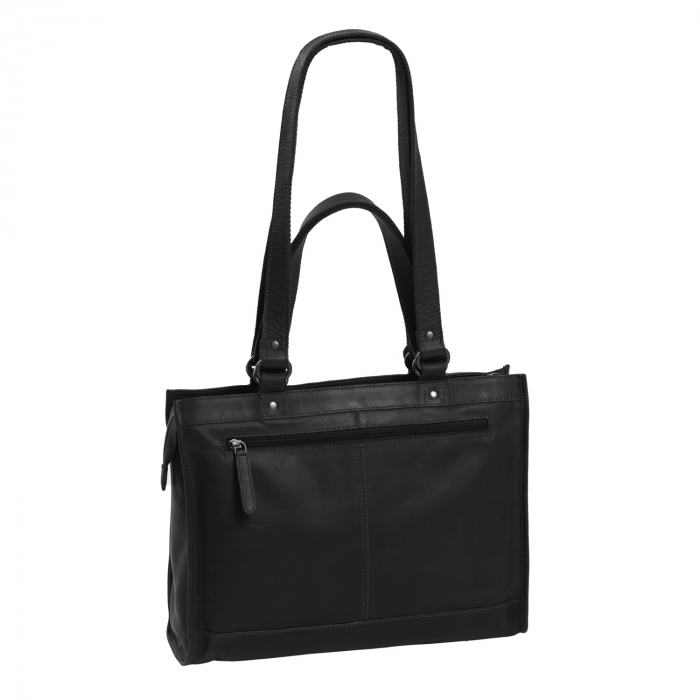 Geanta de laptop din piele naturala, The Chesterfield Brand, Lille, 13 inch, Negru [5]