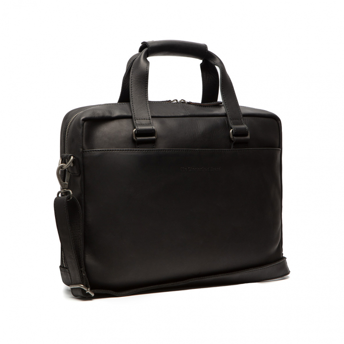 Geanta de laptop din piele naturala, The Chesterfield Brand, Manhattan 15 inch, Negru [2]