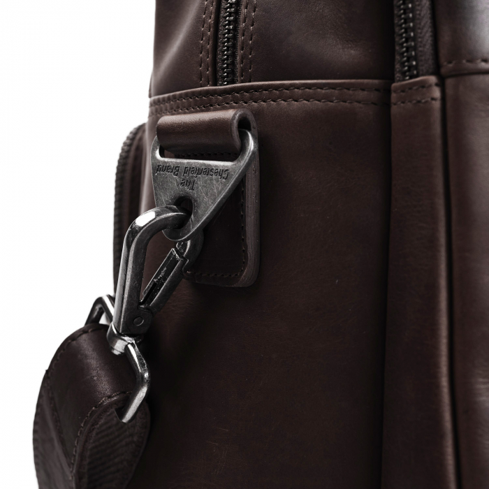 Geanta de laptop din piele naturala, The Chesterfield Brand, Misha 17 inch, Maro inchis [5]