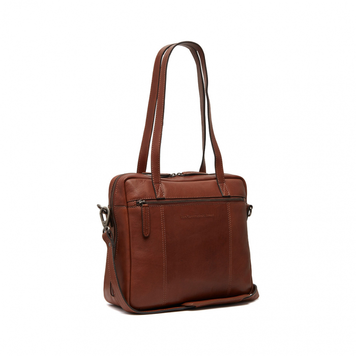 Geanta de laptop din piele naturala, The Chesterfield Brand, Puglia 14 inch, Maro coniac [3]