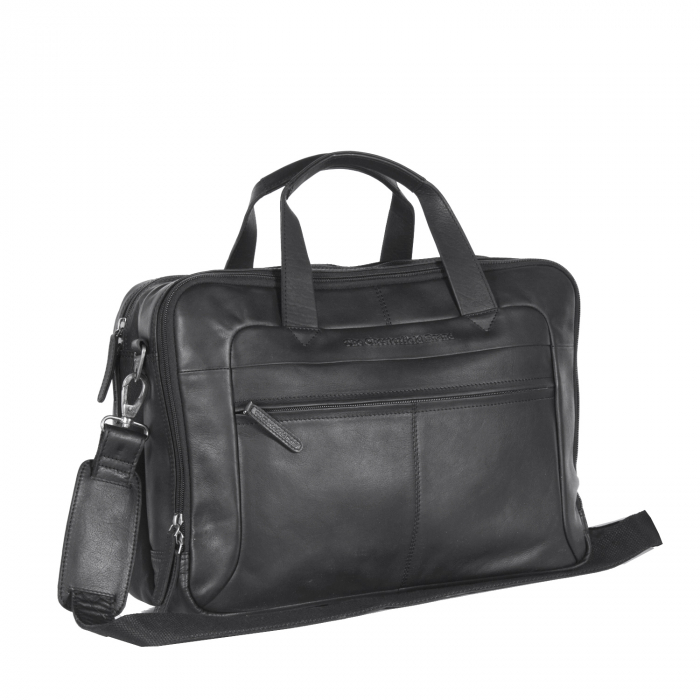 Geanta de laptop din piele naturala, The Chesterfield Brand, Ryan 17 inch, Negru [2]