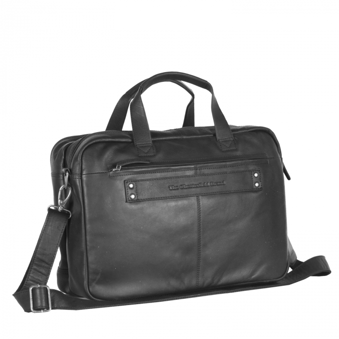 Geanta de laptop din piele naturala, The Chesterfield Brand, Ryan 17 inch, Negru [6]