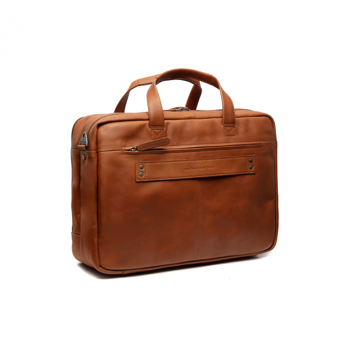 Geanta de laptop din piele naturala, The Chesterfield Brand, Ryan 17 inch, Maro coniac [8]