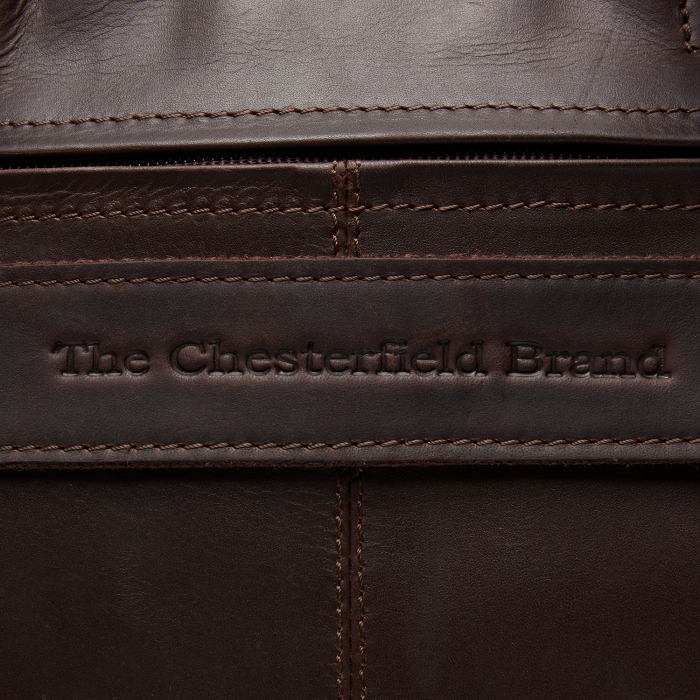 Geanta de laptop din piele naturala, The Chesterfield Brand, Ryan 17 inch, Maro inchis [4]