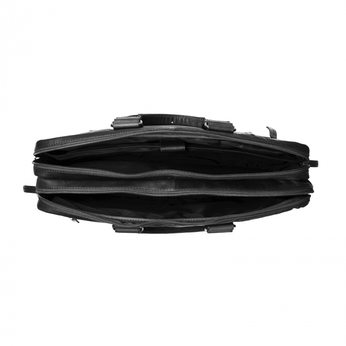 Geanta de laptop din piele naturala, The Chesterfield Brand, Seth 15 inch, Negru [3]